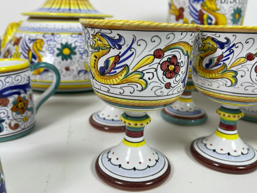 Collection Of Vintage Italian Ceramics Pottery Including Labor Deruta And Arte D’Italia - See Photos [Photo 13]