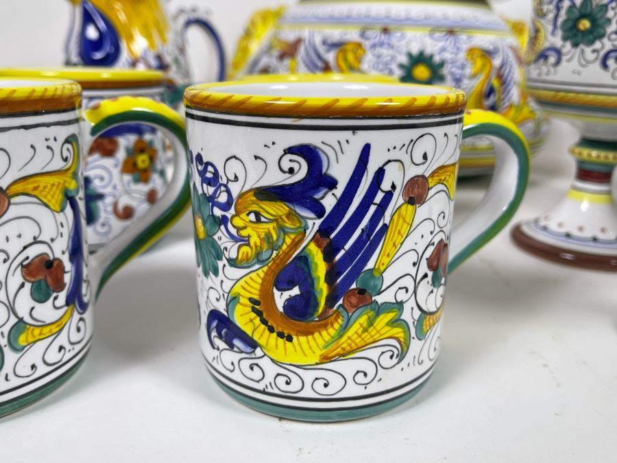 Collection Of Vintage Italian Ceramics Pottery Including Labor Deruta And Arte D’Italia - See Photos [Photo 11]