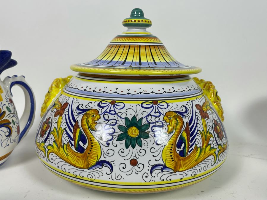 Collection Of Vintage Italian Ceramics Pottery Including Labor Deruta And Arte D’Italia - See Photos [Photo 23]