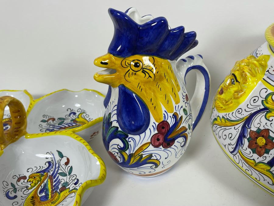 Collection Of Vintage Italian Ceramics Pottery Including Labor Deruta And Arte D’Italia - See Photos [Photo 8]