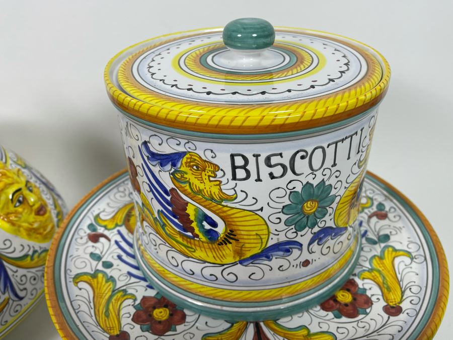 Collection Of Vintage Italian Ceramics Pottery Including Labor Deruta And Arte D’Italia - See Photos [Photo 6]