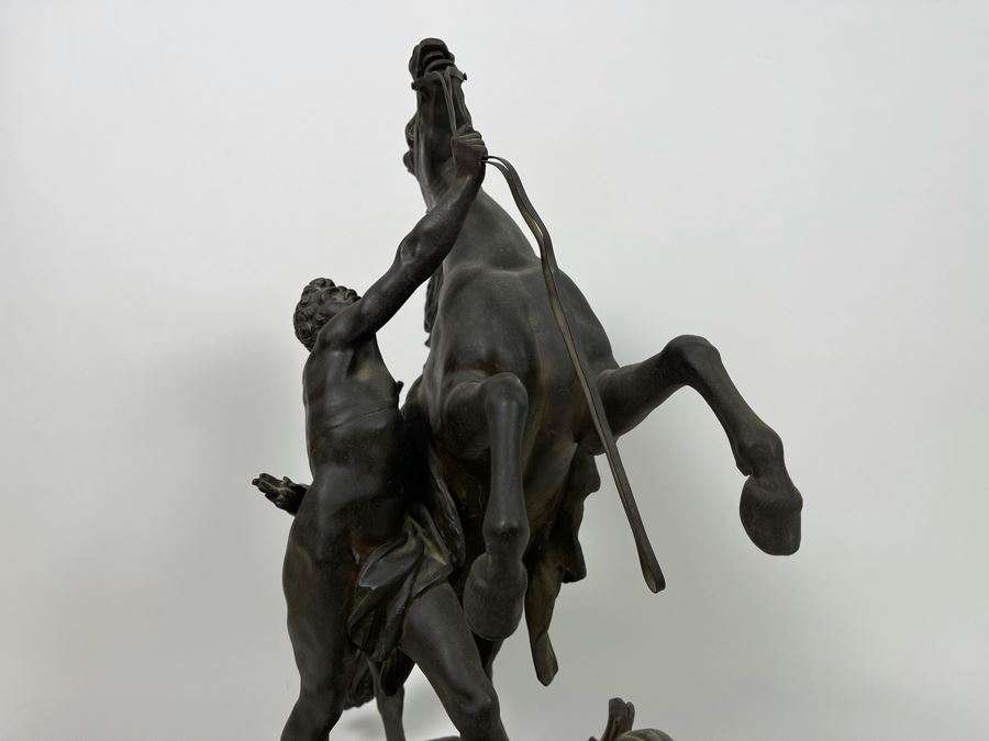 Bronze Statue Of Marly Horses And Its Stable-Keeper Africa After Guillaume Coustou 18W X 8D X 20H [Photo 14]