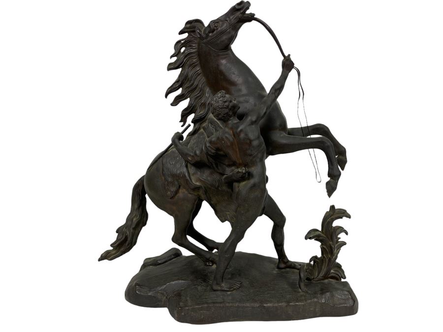 Bronze Statue Of Marly Horses And Its Stable-Keeper Africa After Guillaume Coustou 18W X 8D X 20H [Photo 1]