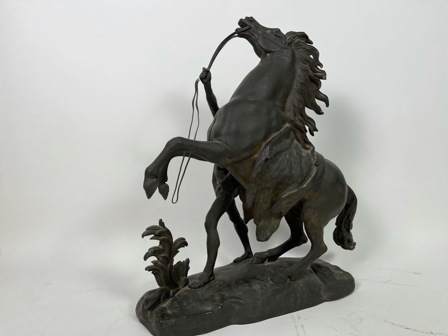 Bronze Statue Of Marly Horses And Its Stable-Keeper Africa After Guillaume Coustou 18W X 8D X 20H [Photo 15]