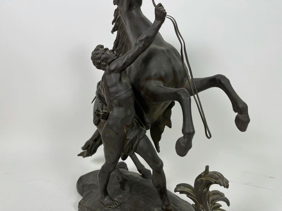 Bronze Statue Of Marly Horses And Its Stable-Keeper Africa After Guillaume Coustou 18W X 8D X 20H [Photo 8]