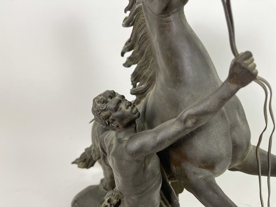 Bronze Statue Of Marly Horses And Its Stable-Keeper Africa After Guillaume Coustou 18W X 8D X 20H [Photo 10]