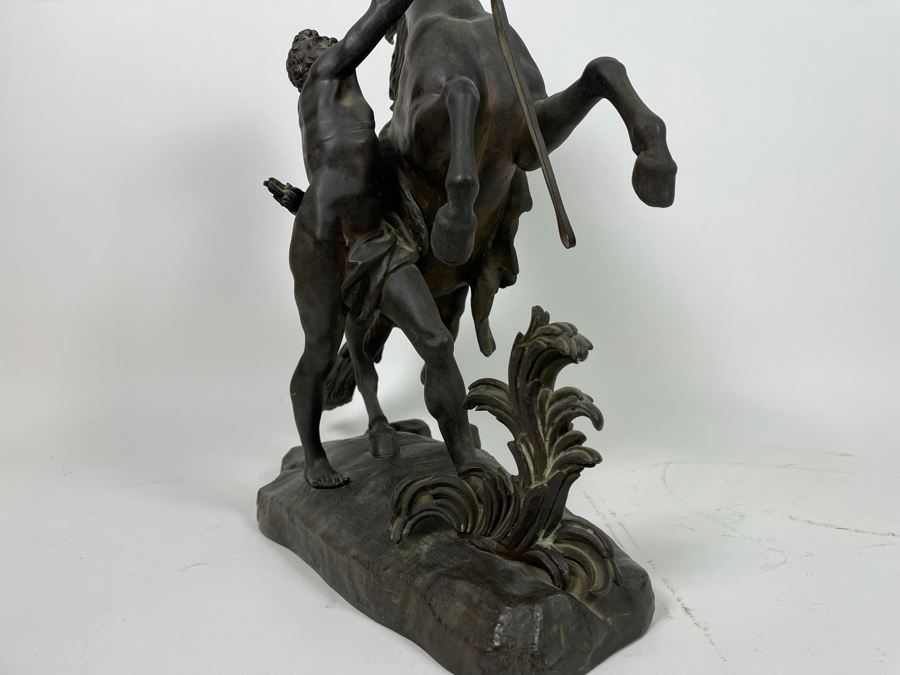 Bronze Statue Of Marly Horses And Its Stable-Keeper Africa After Guillaume Coustou 18W X 8D X 20H [Photo 13]