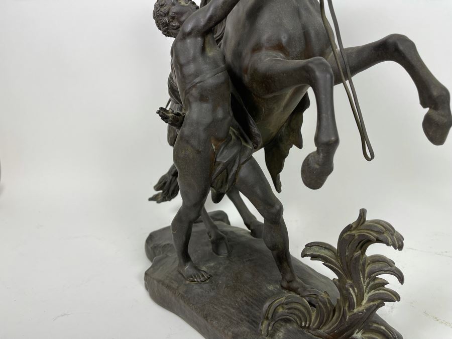 Bronze Statue Of Marly Horses And Its Stable-Keeper Africa After Guillaume Coustou 18W X 8D X 20H [Photo 11]
