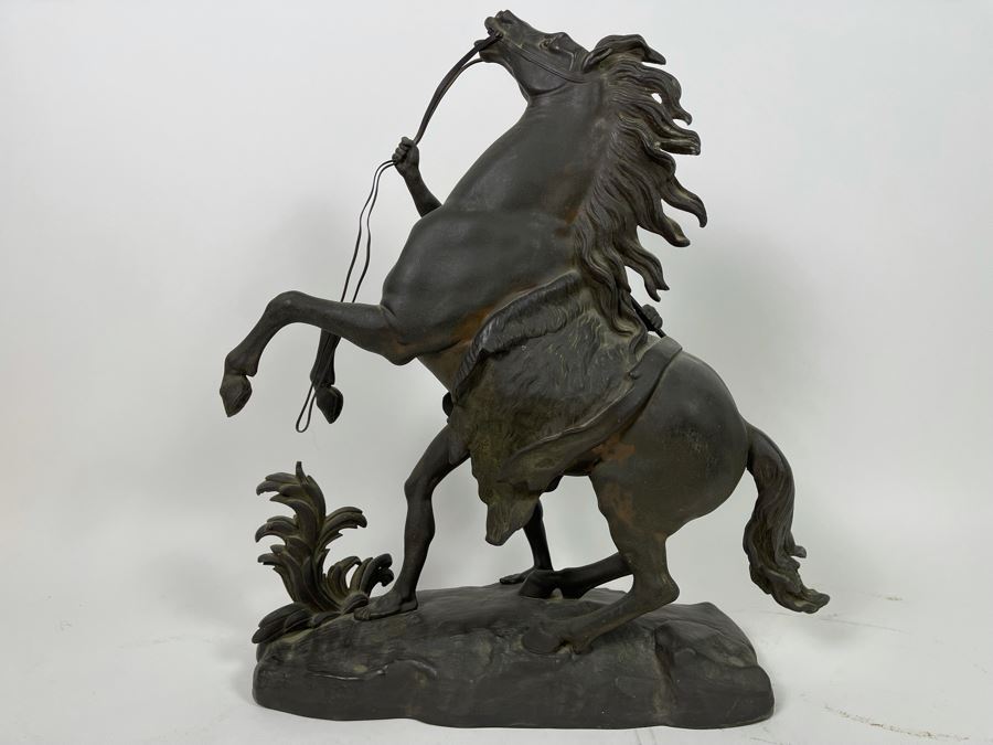Bronze Statue Of Marly Horses And Its Stable-Keeper Africa After Guillaume Coustou 18W X 8D X 20H [Photo 18]