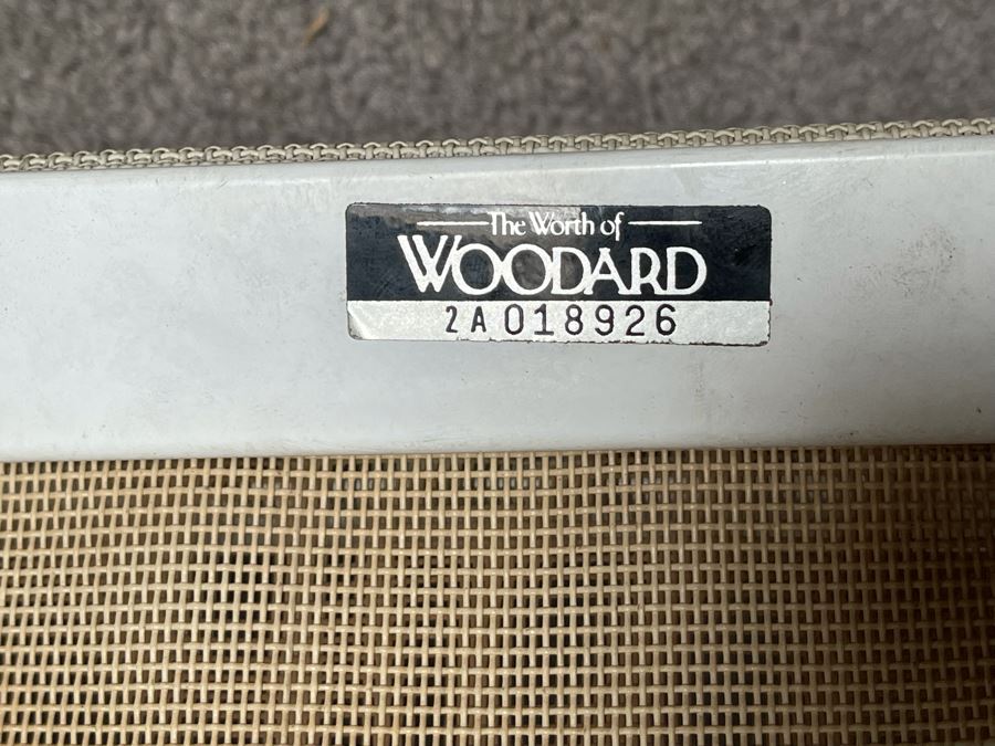 Pair Of Woodard Outdoor Folding Aluminum Chairs With Ottomans [Photo 4]