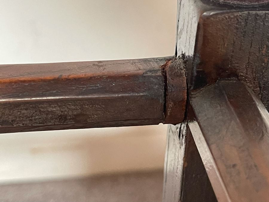 Rare Antique Korean Litter Gama With Slatted Base And Original Poles For Carrying Human - See Photos For Glass Top Used As Coffee Table 41 X 35 (Poles 6'L) [Photo 13]