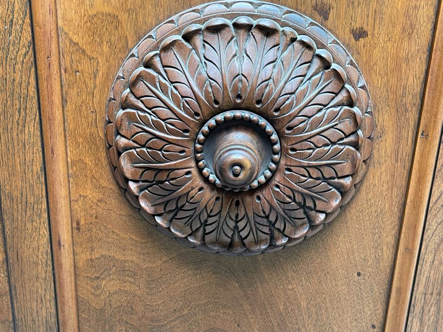 Antique Italian Walnut Sideboard Cabinet 59W X 17D X 51H [Photo 8]