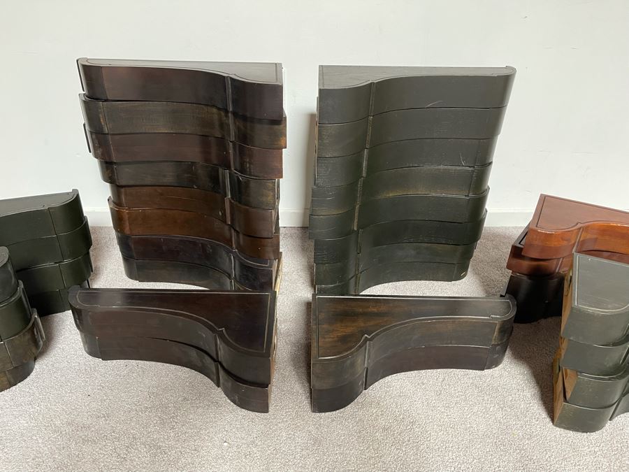 Collection Of Mid-Century Wooden Wall Shelving Brackets 2 Sizes: 16'L And 11'L [Photo 6]