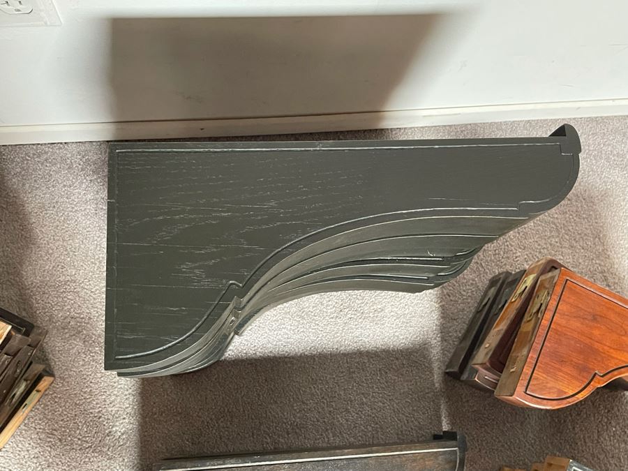 Collection Of Mid-Century Wooden Wall Shelving Brackets 2 Sizes: 16'L And 11'L [Photo 12]