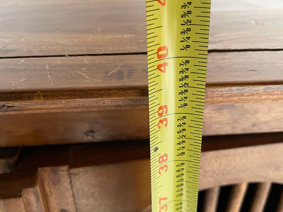 Indonesian Teak Spindle Front Cabinet 26W X 12.5D X 39H [Photo 10]