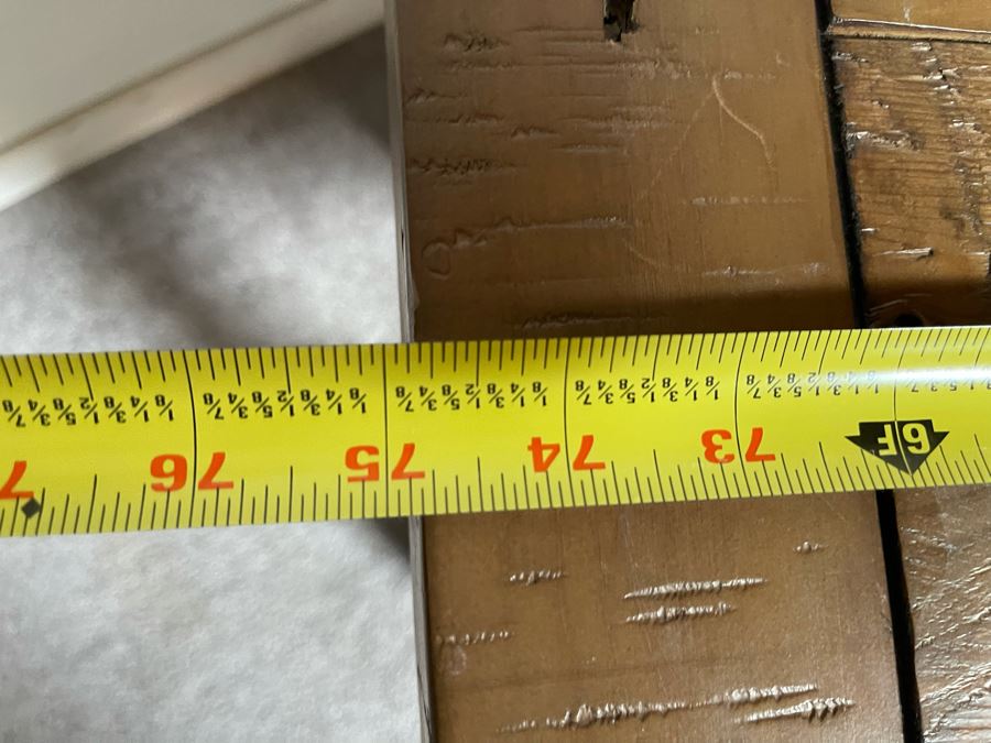 Long Wooden Bench 75W X 14D X 18.5H [Photo 8]