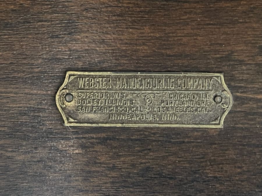 Vintage Drop Leaf Gateleg Table By Webster Manufacturing Company 36R/12W X 30H  [Photo 9]