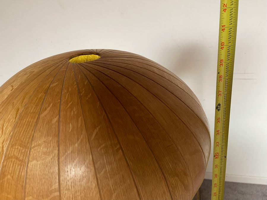 Large One-Of-A-Kind Studio Sculptural Jelly Fish Freestanding Floor Lamp Spring Made Of Wood, Metal And Tequilla Cask Base - Projects Horseshoe On Ceiling 3'W X 40'H [Photo 15]