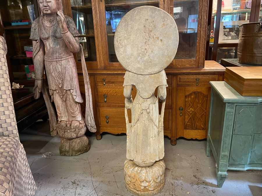 Vintage Chinese Stone Standing Buddha [Photo 22]