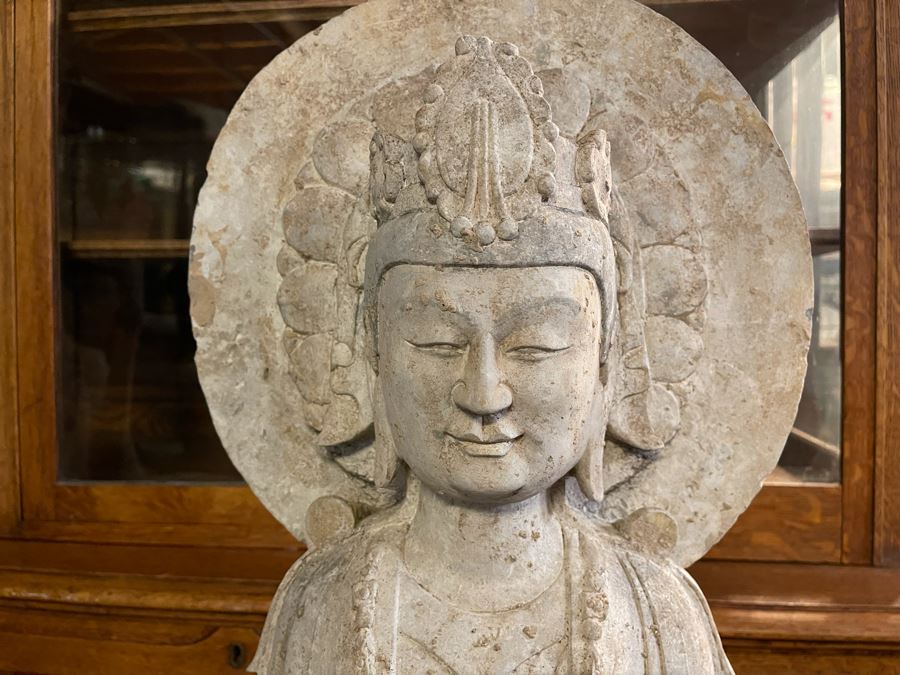 Vintage Chinese Stone Standing Buddha [Photo 7]