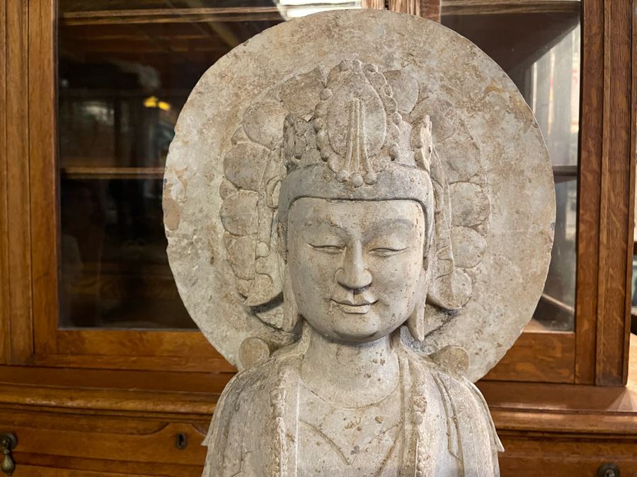 Vintage Chinese Stone Standing Buddha [Photo 6]
