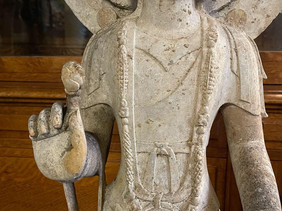 Vintage Chinese Stone Standing Buddha [Photo 11]