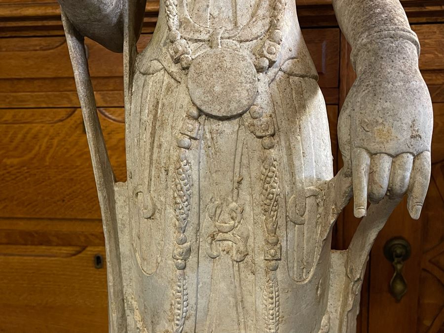 Vintage Chinese Stone Standing Buddha [Photo 14]