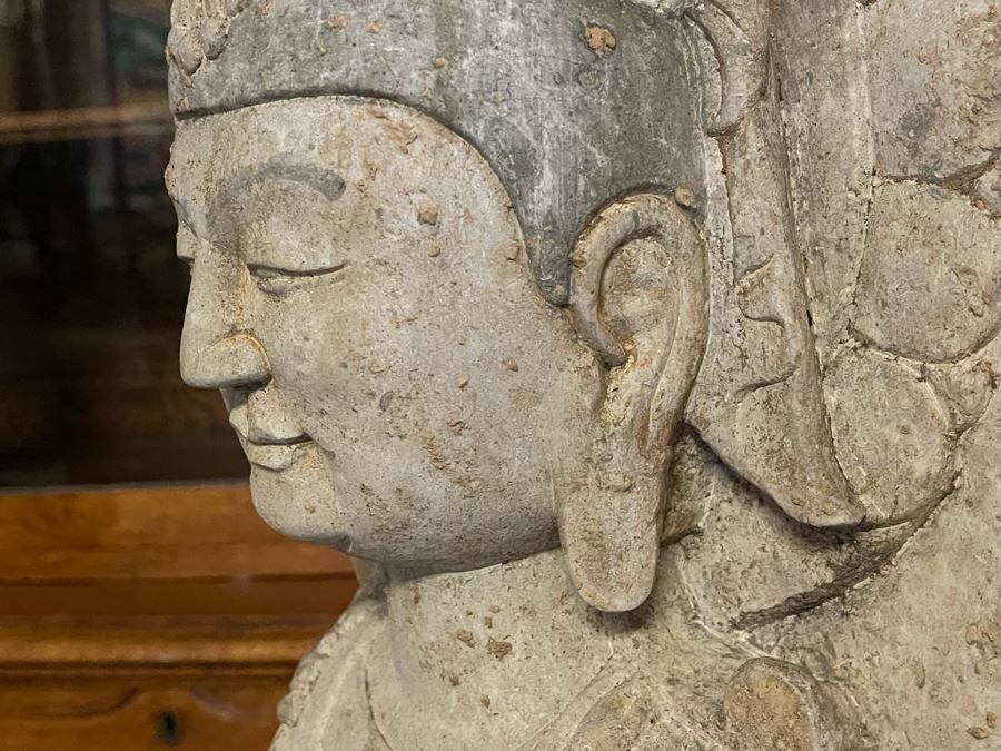 Vintage Chinese Stone Standing Buddha [Photo 20]