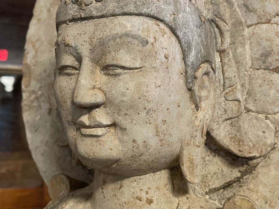 Vintage Chinese Stone Standing Buddha [Photo 21]