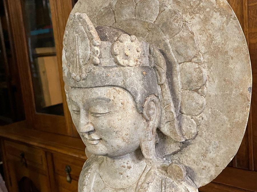 Vintage Chinese Stone Standing Buddha [Photo 10]