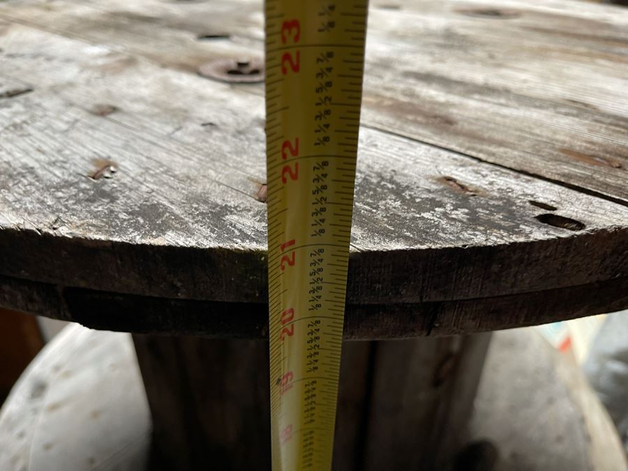 Pair Of Wooden Cable Spools 29.5R And 35R [Photo 7]