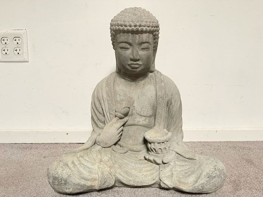 Concrete Buddha Garden Statuary 17W X 9D X 18.5H [Photo 2]
