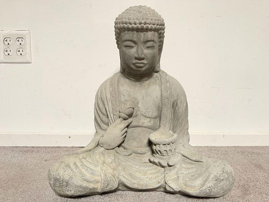 Concrete Buddha Garden Statuary 17W X 9D X 18.5H [Photo 3]