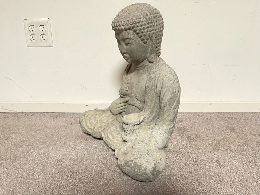 Concrete Buddha Garden Statuary 17W X 9D X 18.5H [Photo 4]
