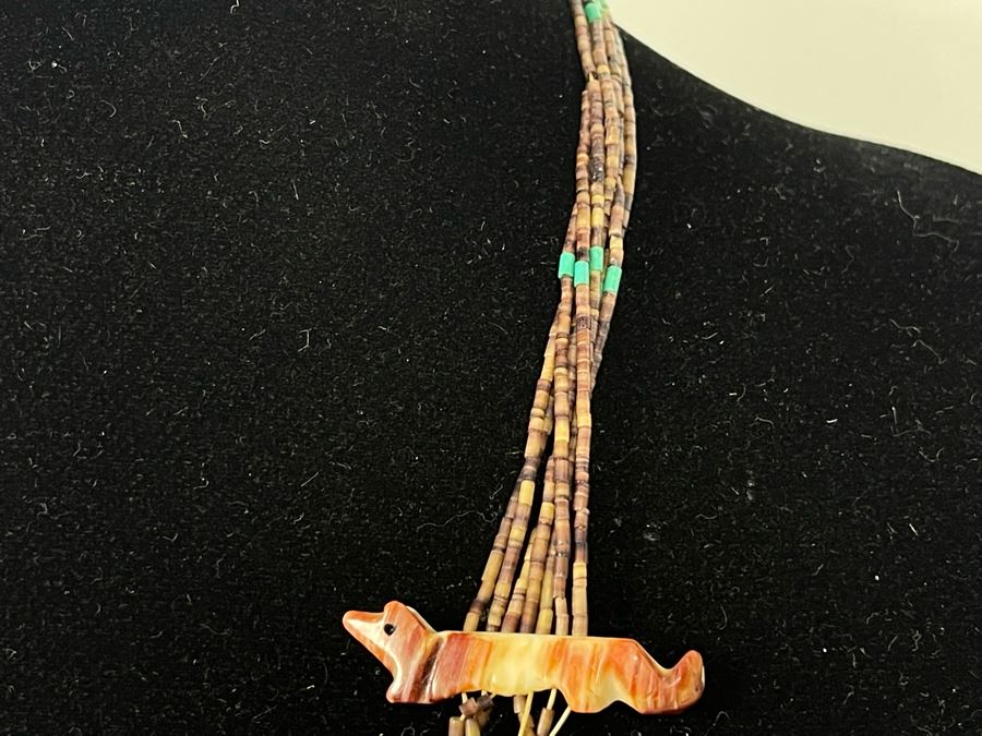 Carved Fetish 7-Strand Native American 36' Necklace [Photo 13]