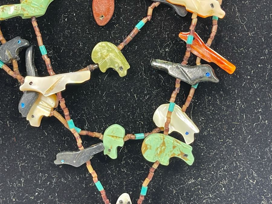 Carved Fetish 7-Strand Native American 36' Necklace [Photo 6]