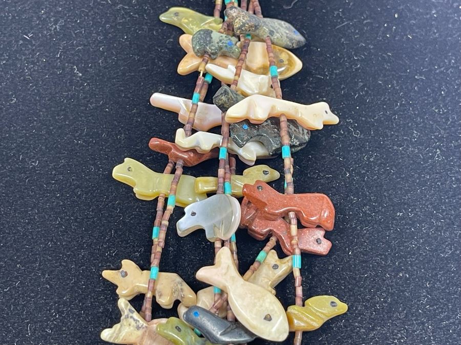 Carved Fetish 7-Strand Native American 36' Necklace [Photo 12]