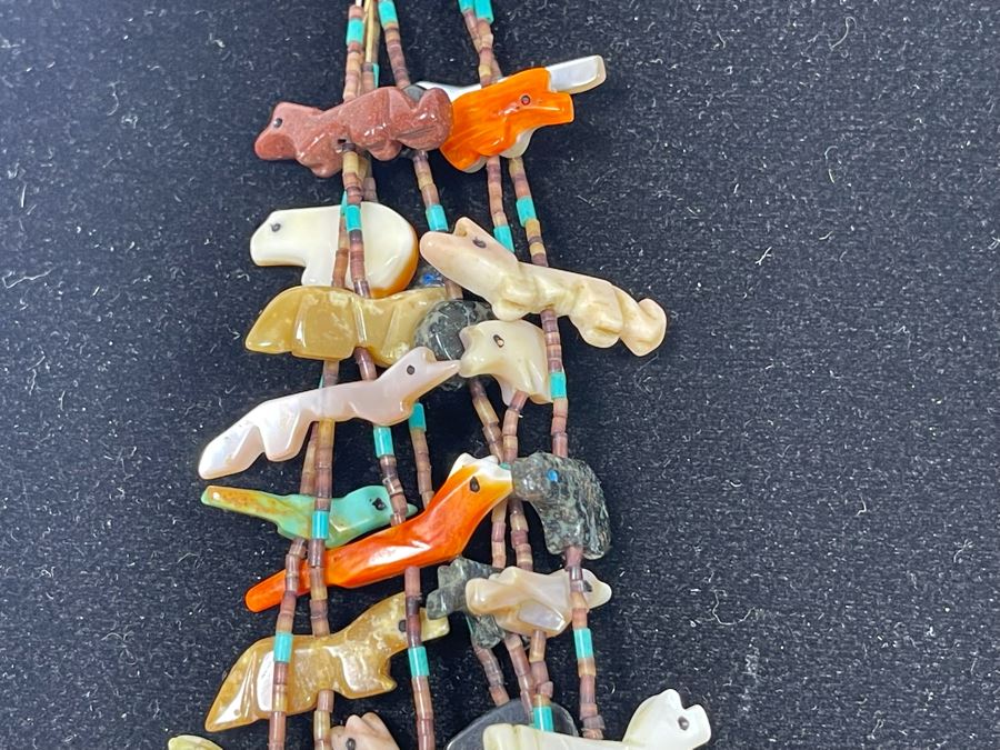 Carved Fetish 7-Strand Native American 36' Necklace [Photo 10]