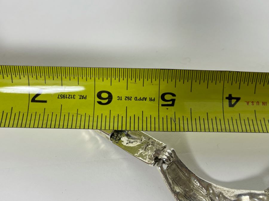 Sterling Silver And Carved Onyx 14' Necklace And 6' Bracelet From Mexico 173.1g [Photo 16]