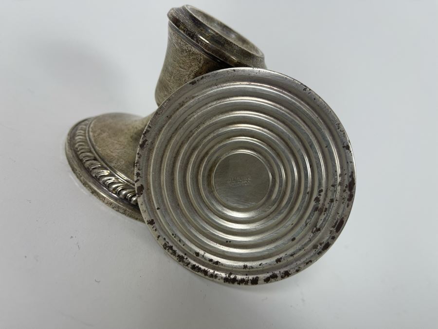 Pair Of Sterling Silver Weighted Candle Holders From Sorority 3H [Photo 8]