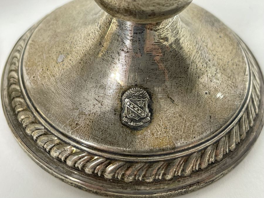 Pair Of Sterling Silver Weighted Candle Holders From Sorority 3H [Photo 4]