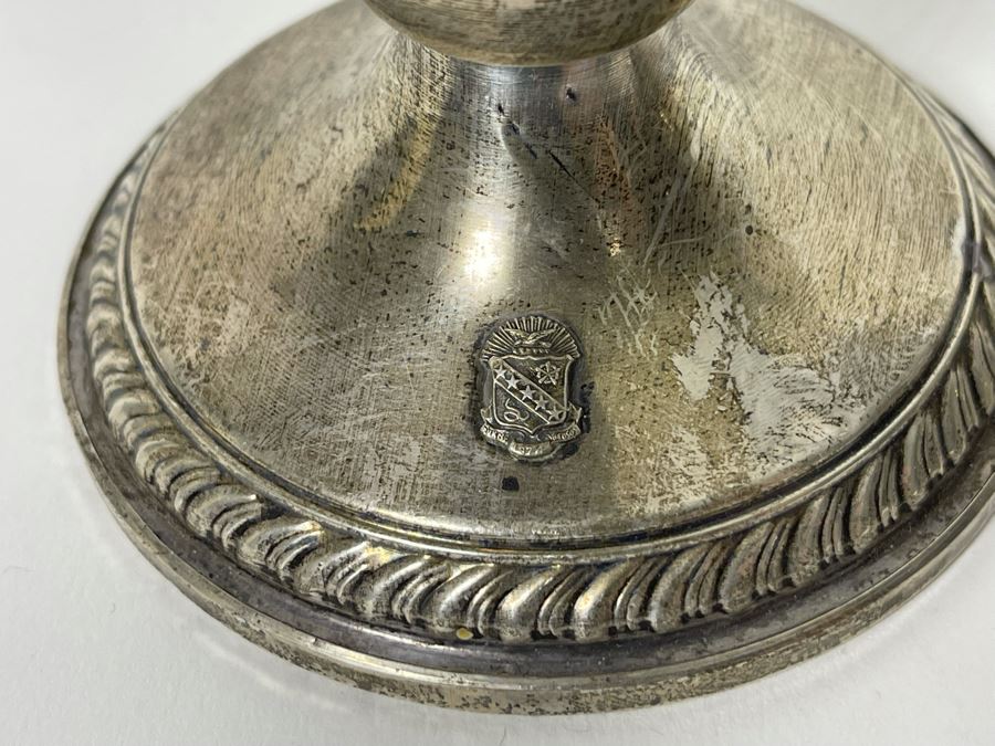 Pair Of Sterling Silver Weighted Candle Holders From Sorority 3H [Photo 5]