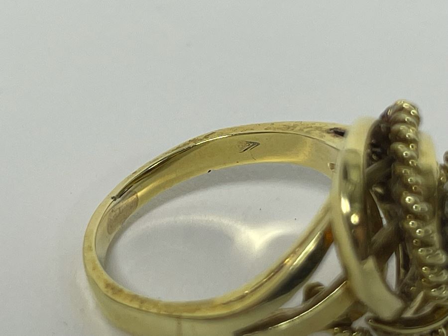 14K Gold Twisted Rope Diamond Ring Size 9.25 - 10.9g [Photo 13]