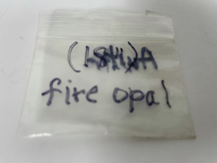 18K Gold Fire Opal Pendant With 14K Gold 20' Necklace 7.7g [Photo 26]