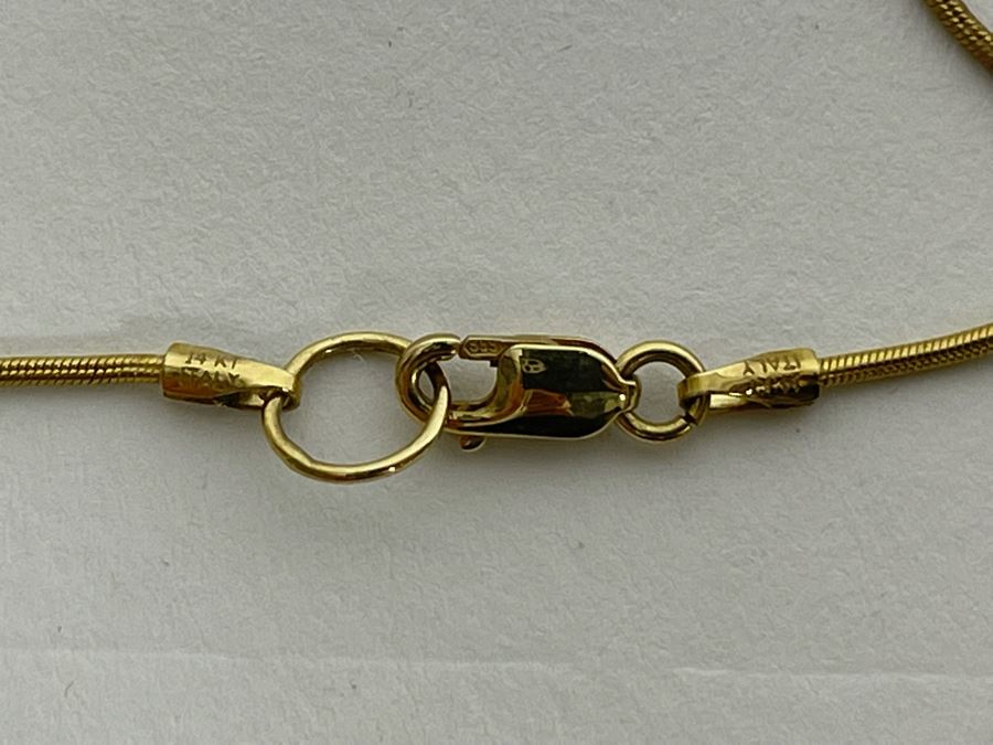 18K Gold Empress Pearl Pendant And 14K Gold 18' Necklace Italy 8.6g - Pendant Appraised At $900 [Photo 13]