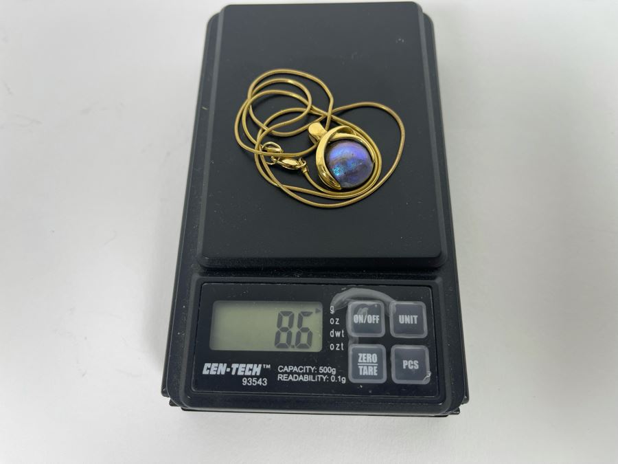 18K Gold Empress Pearl Pendant And 14K Gold 18' Necklace Italy 8.6g - Pendant Appraised At $900 [Photo 15]