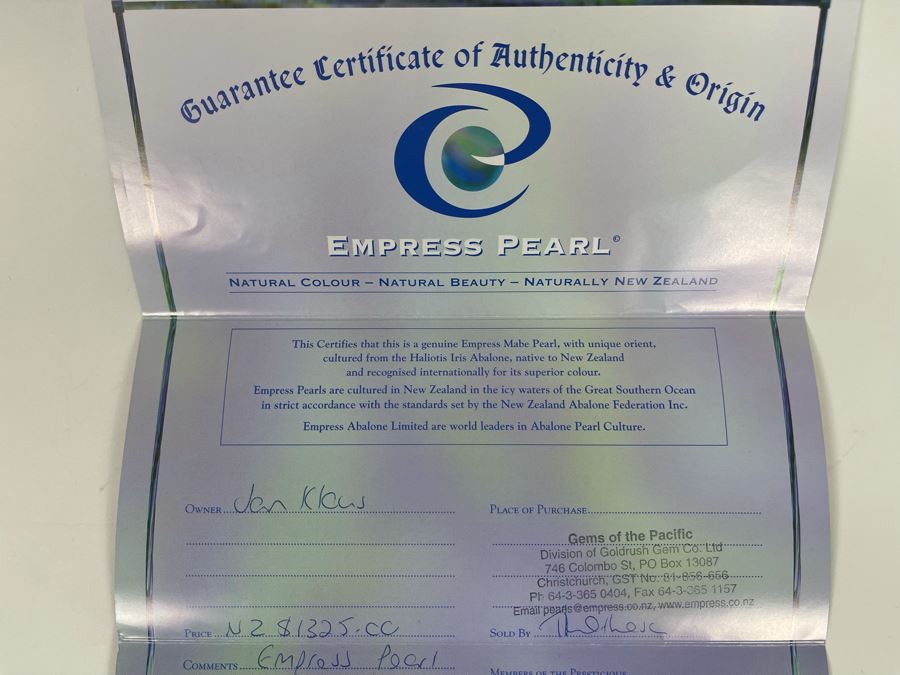 18K Gold Empress Pearl Pendant And 14K Gold 18' Necklace Italy 8.6g - Pendant Appraised At $900 [Photo 17]