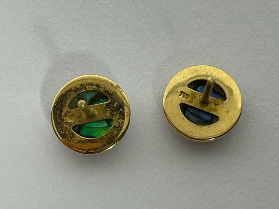 18K Gold Empress Pearl Earrings 2.4g - Appraised At $665 [Photo 3]