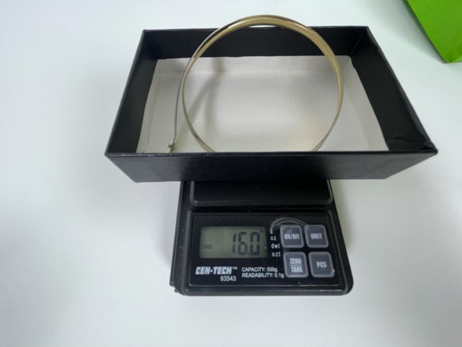 14K Gold One Side / Sterling Silver Other Side - Reversible 18' Necklace Italy 16g [Photo 9]