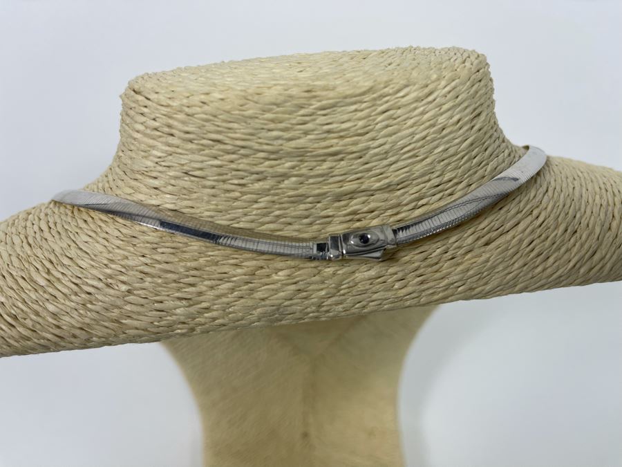 14K Gold One Side / Sterling Silver Other Side - Reversible 18' Necklace Italy 16g [Photo 5]